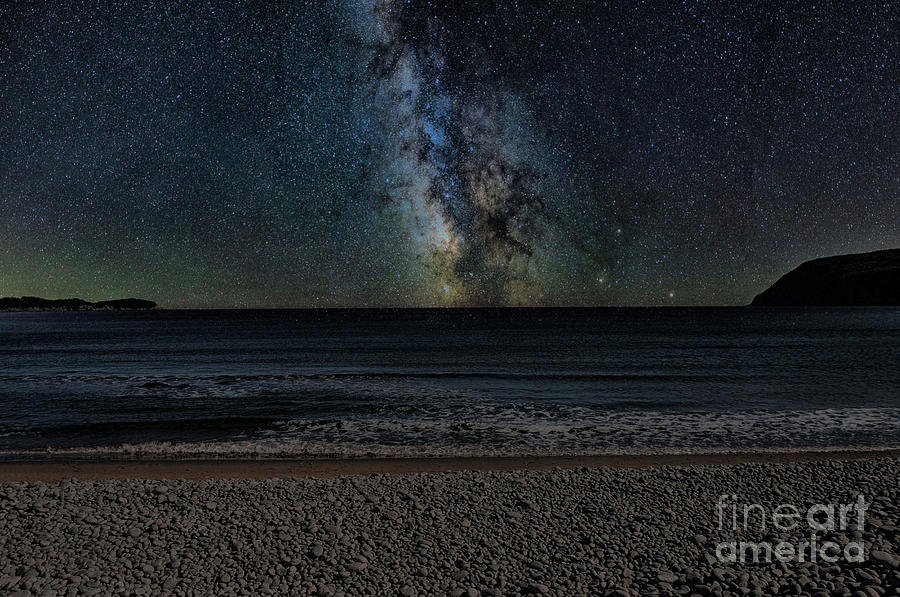 Milky Way over the Ocean Photograph by Elaine Manley