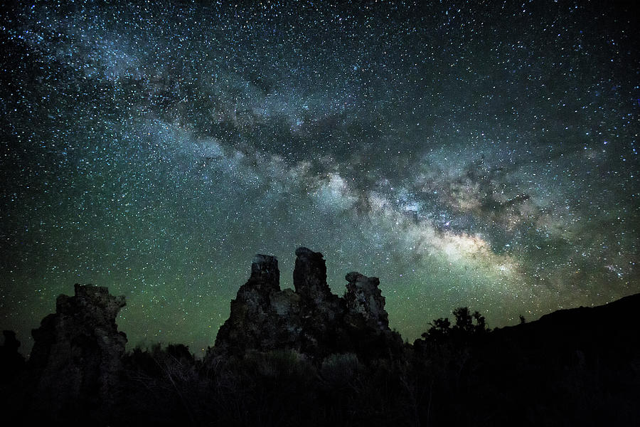 Milky Way Over the Tufas Photograph by Cheryl Strahl