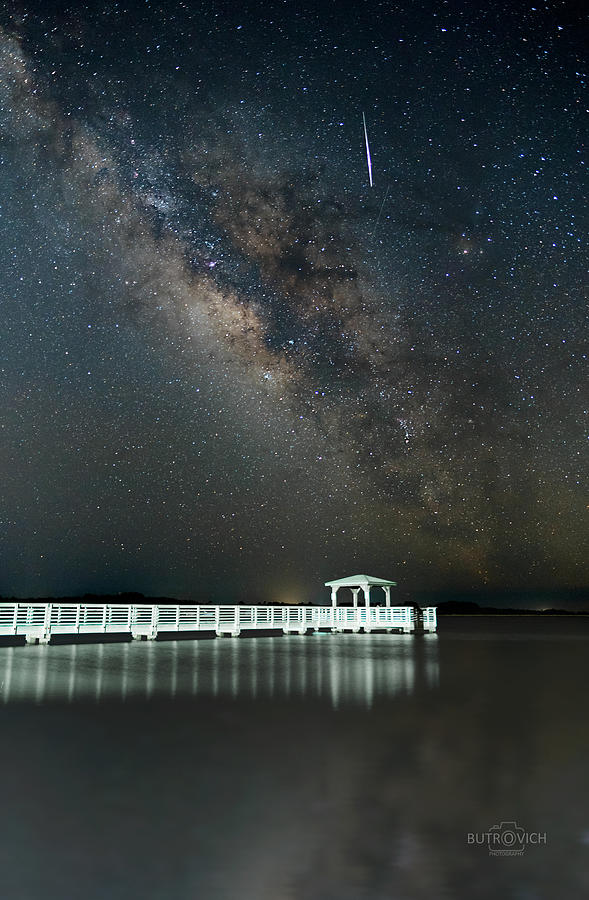 Milky Way over water Photograph by Michael Butrovich - Fine Art America