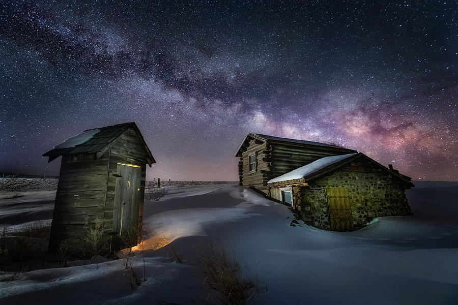 Milky Way Rising over Ghost Town Photograph by Michael Ash