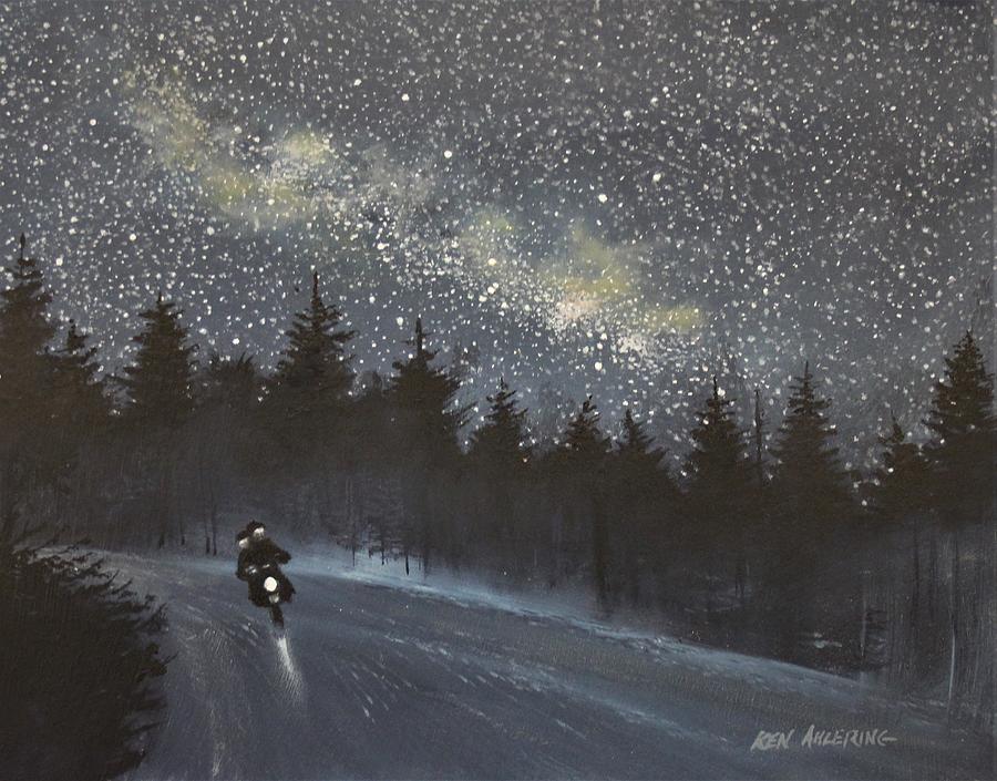 Milky Way Run Painting by Ken Ahlering