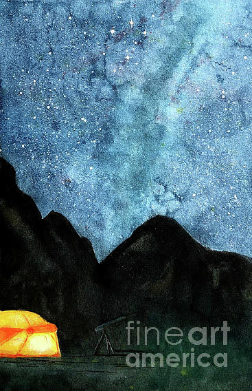 Milky Way Painting by Vicki B Littell