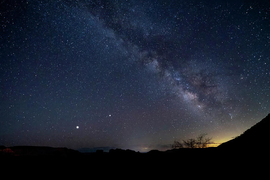 Milky Way with Jupiter and Saturn Photograph by Al Judge
