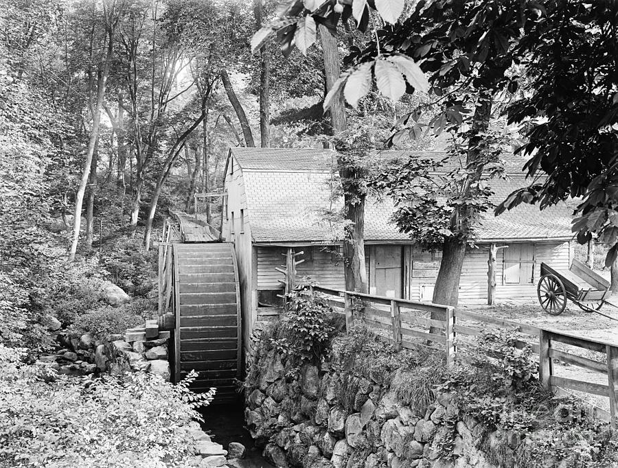 Mill and Waterwheel, c1910 Photograph by Granger