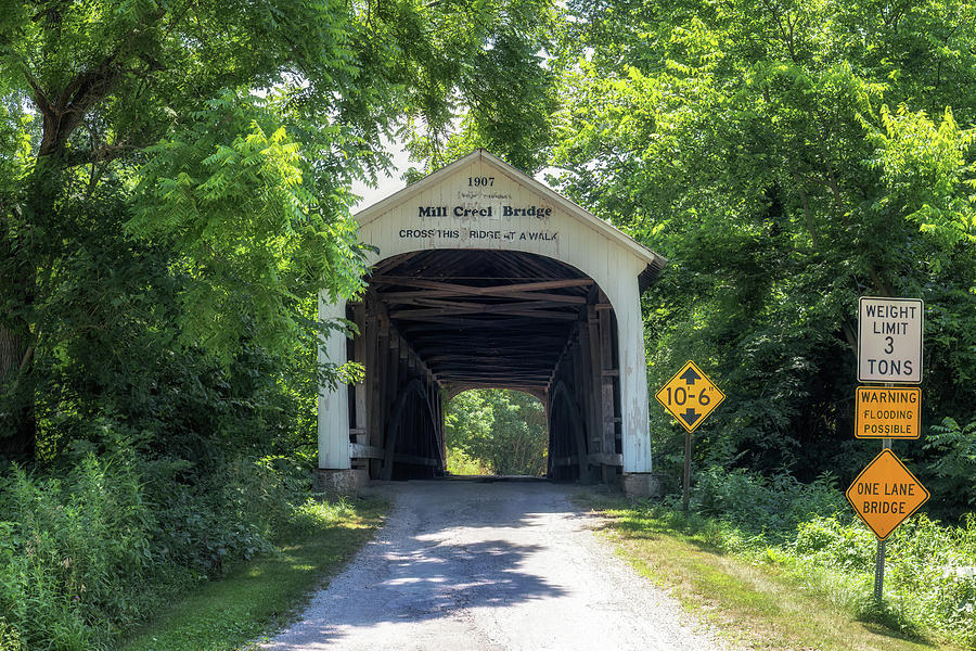 Mill Creek Covered Bridge - Parke County, IN Photograph by Susan Rissi Tregoning