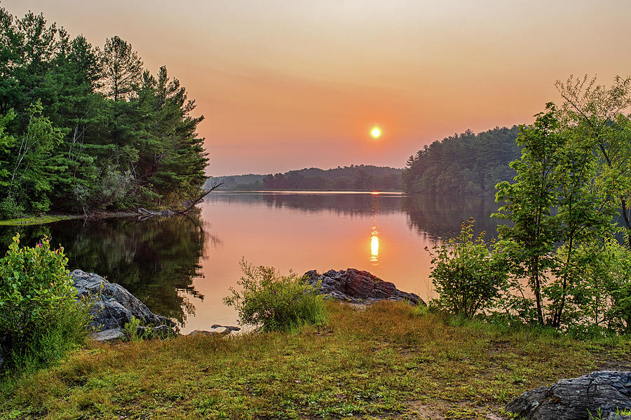 Mill Pond Sunrise in Burlington Massachusetts Photograph by Toby McGuire