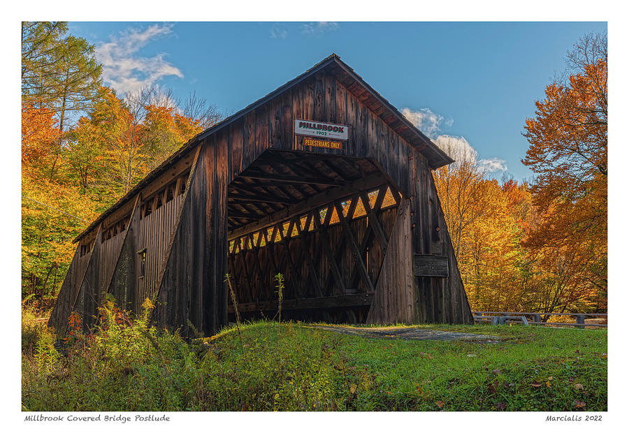 Millbrook Covered Bridge Postlude The Signature Series Photograph by Angelo Marcialis