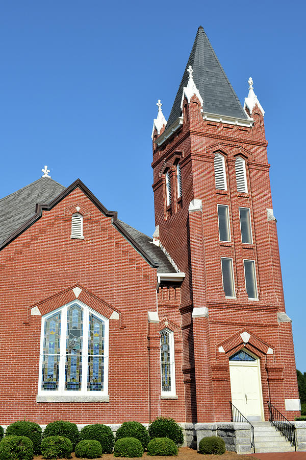 Millen First Baptist Church Corner Photograph by Kathy K McClellan