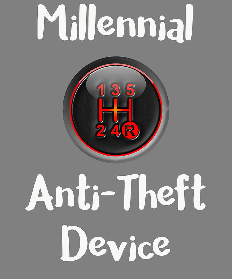 Millenial Anti Theft Device Manual Transmission Gear Shift Digital Art