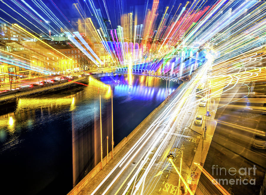 Millennium Bridge Chaos in Dublin Photograph by John Rizzuto