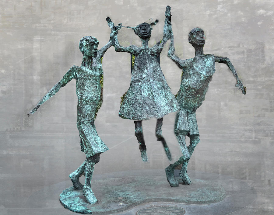 Bronze Statue Photograph - Millennium Child Sculpture by Richard Smith