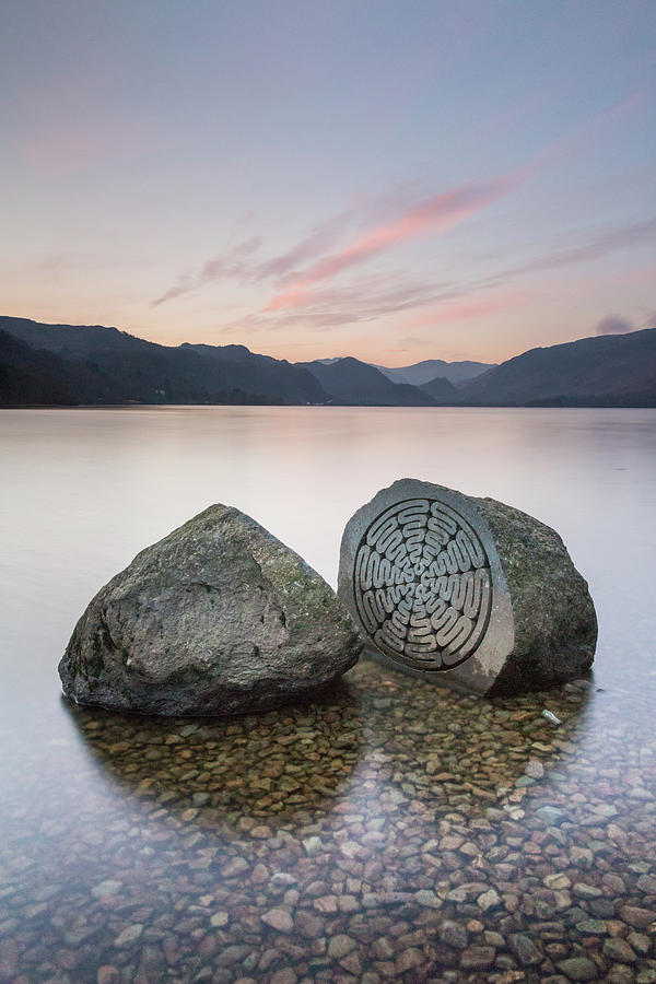 Millennium Stone - Derwent Water Photograph by Anita Nicholson