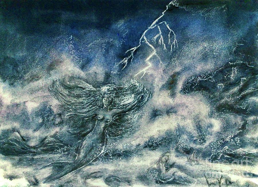 Millennium Storm  Painting by Joan-Violet Stretch