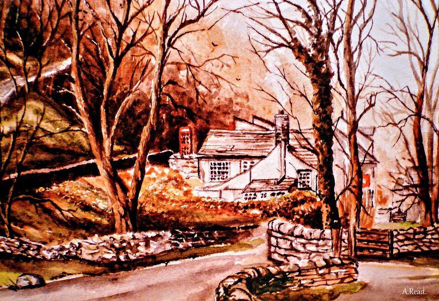 Tree Painting - Millers Dale  by Andrew Read