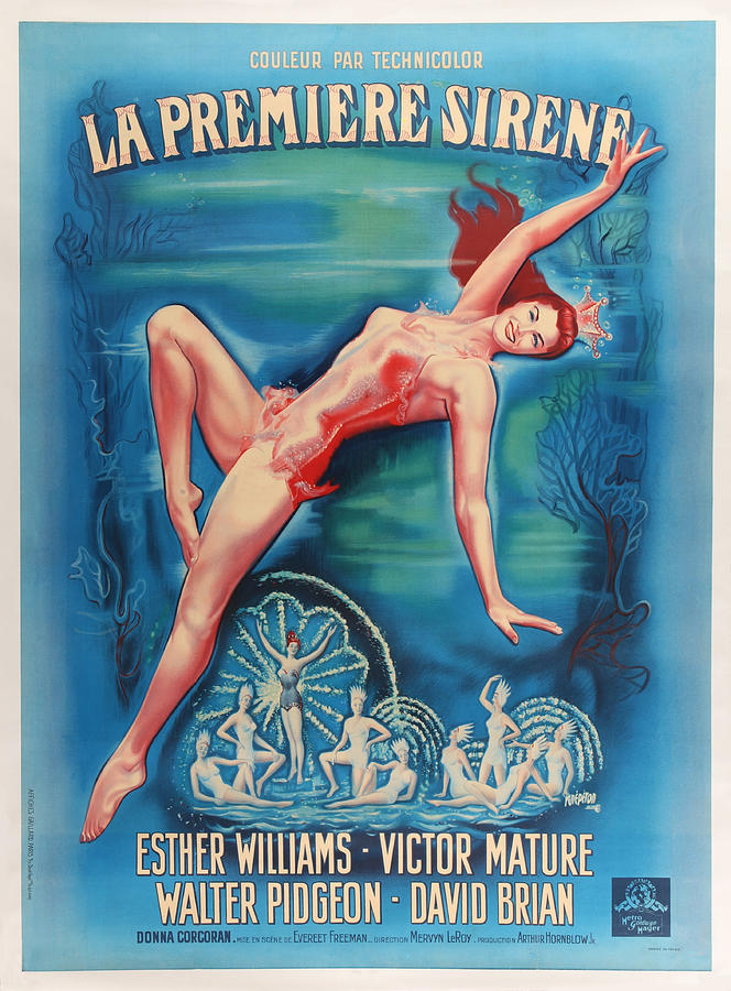 Million Dollar Mermaid, 1952 Mixed Media by Stars on Art