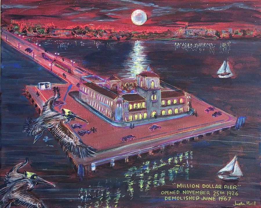 Million Dollar Pier - St. Pete Painting by Jonathan Morrill