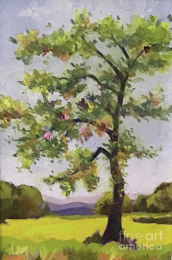 Mills River Tree Painting by Anne Marie Brown