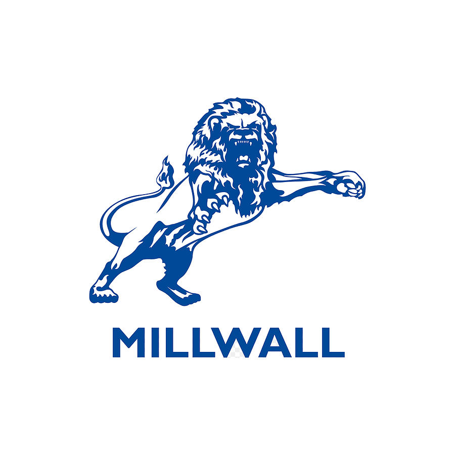 Millwall FC logo with stripes | Metal Print