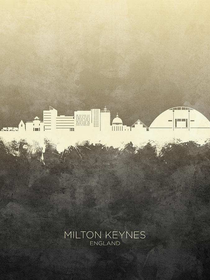 Milton Keynes England Skyline #23 Digital Art by Michael Tompsett Milton Keynes England Skyline #23 Digital Art by Michael Tompsett