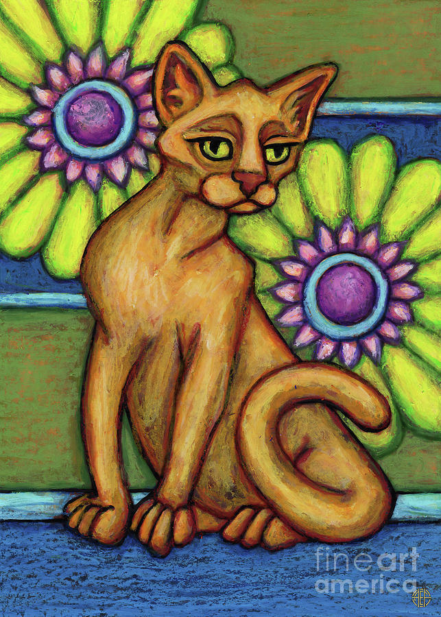 Milton. The Hauz Katz. Cat Portrait Painting Series. Painting by Amy E Fraser