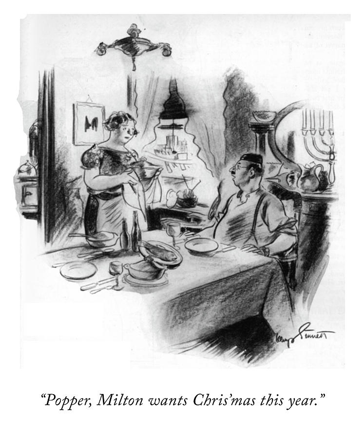 Christmas Drawing - Milton wants Christmas by Kemp Starrett