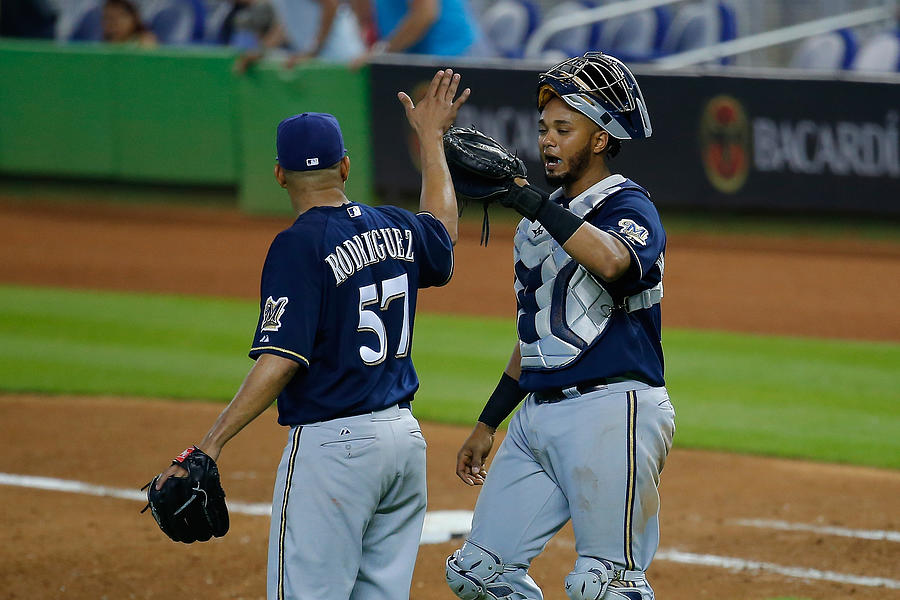 Milwaukee Brewers v Miami Marlins Photograph by Chris Trotman