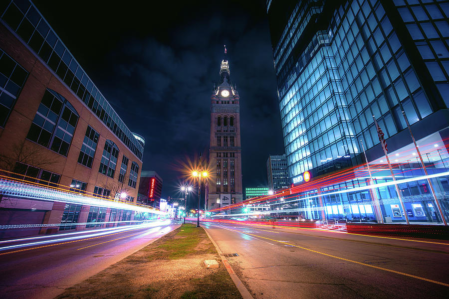 Milwaukee City Hall at Night #1 Photograph by Jay Smith