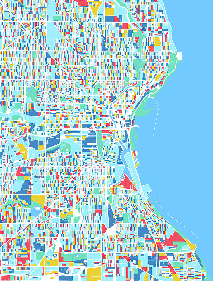 Milwaukee Map Retro 7 Digital Art