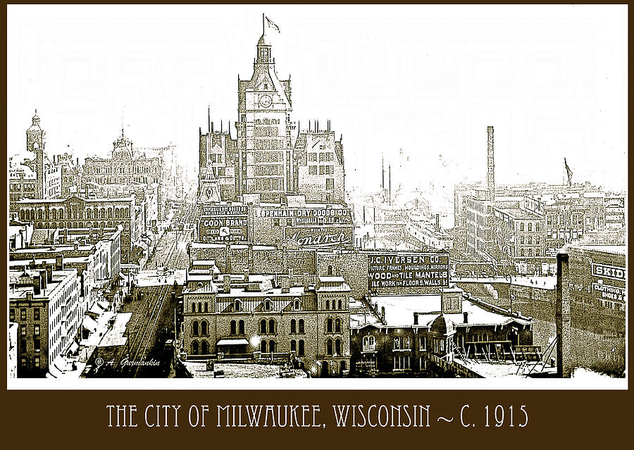 Milwaukee Skyline II C. 1915, Photograph