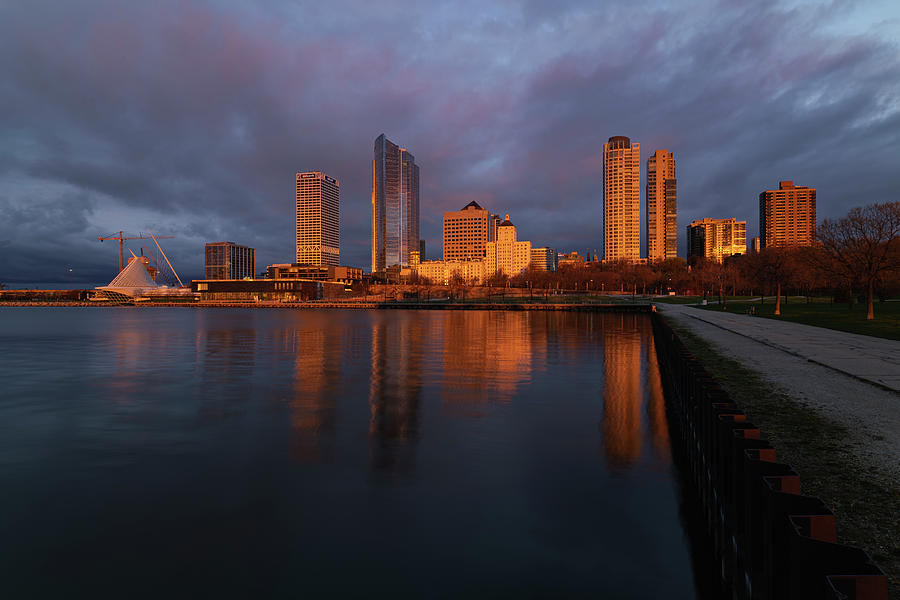 Milwaukee skyline in the morning Photograph by Jay Smith