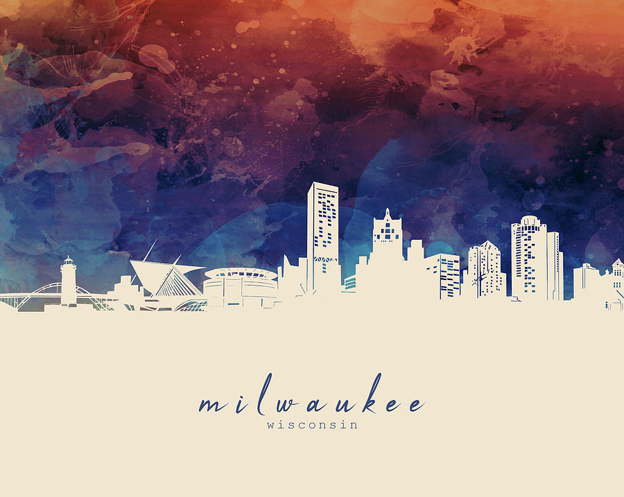 Milwaukee Skyline Panorama 3 Digital Art