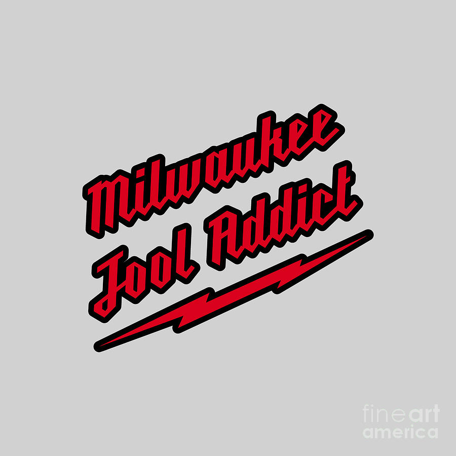 Milwaukee Tool Addict Logo Drawing by Dipa Manullang - Pixels