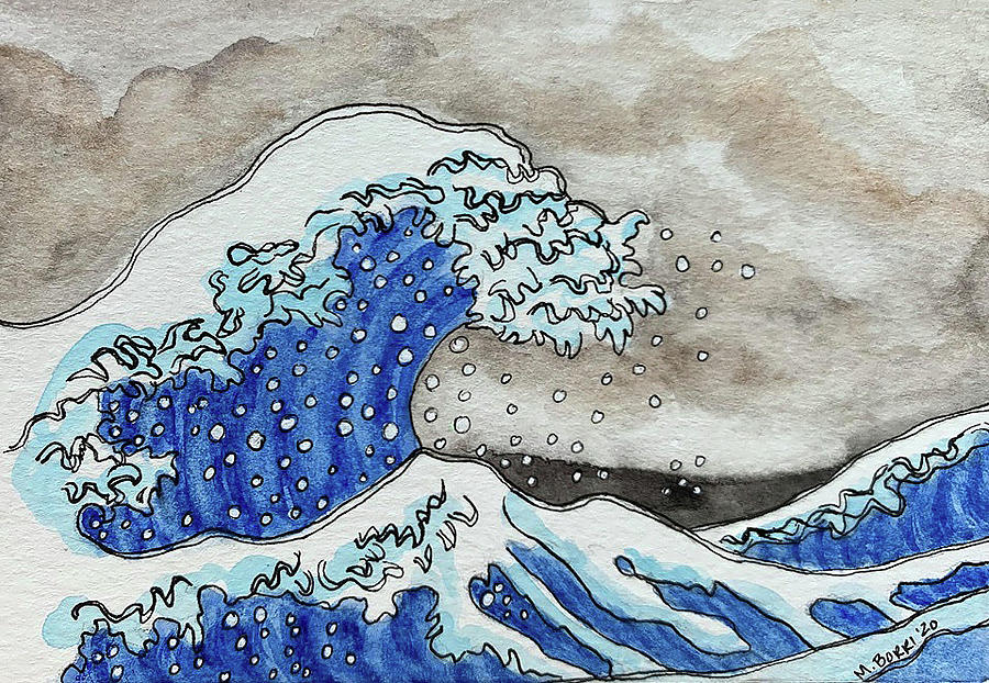 Minas Wave Painting by Marina Borri