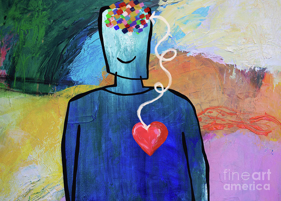 Mind Heart Connection Painting by Stella Levi
