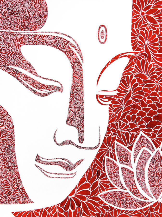 Buddha Painting - Mindfulness by Mandira Chawla