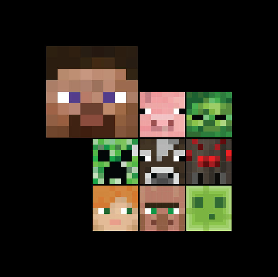 Minecraft Steve Face Digital Art by SLV Design | Fine Art America