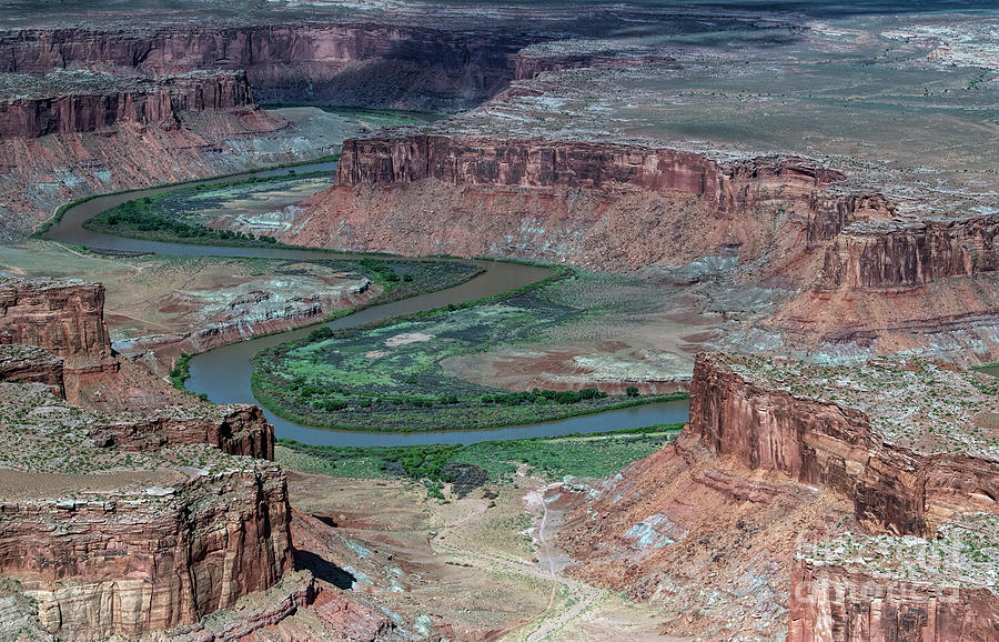 Mineral Canyon Bottom and Airstrip along the Green River on the Border of Canyonlands National Park Photograph by David Oppenheimer