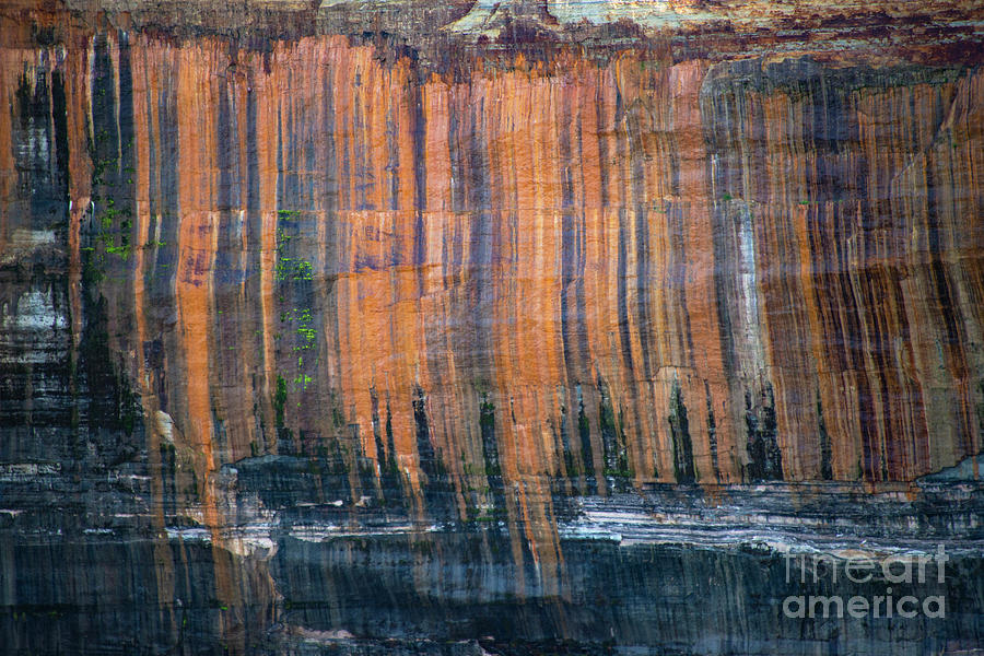 Mineral-stained Sandstone Cliffs Three Photograph by Bob Phillips
