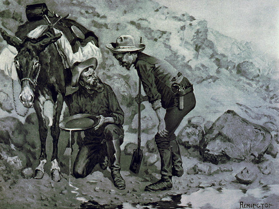 Frederic Remington Painting - Miners Prospecting by Frederic Remington