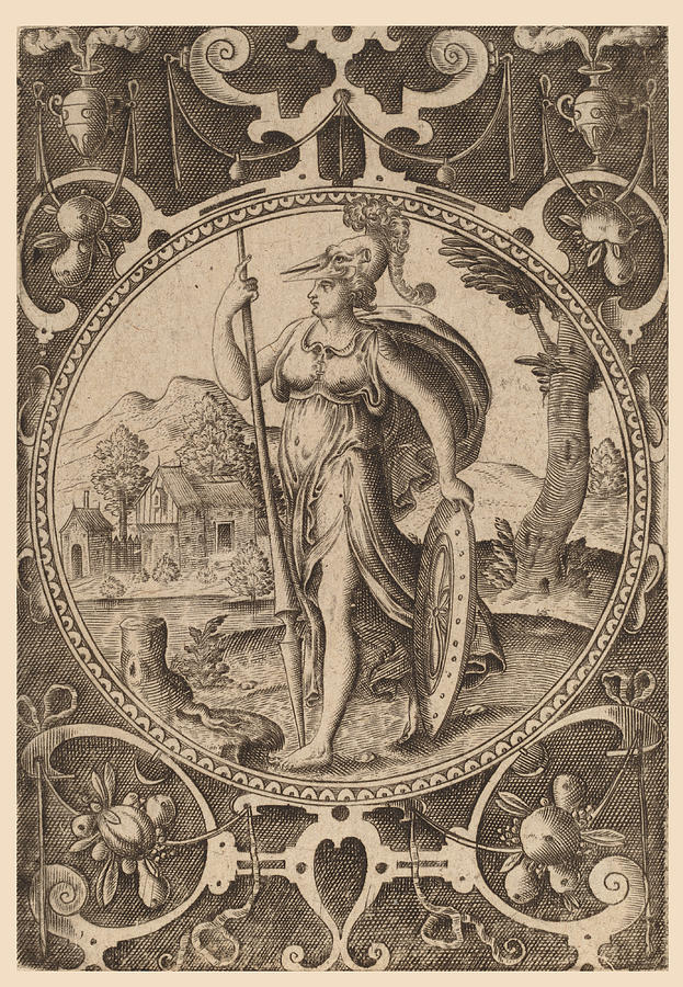 Minerva Drawing by Abraham de Bruyn Fine Art America
