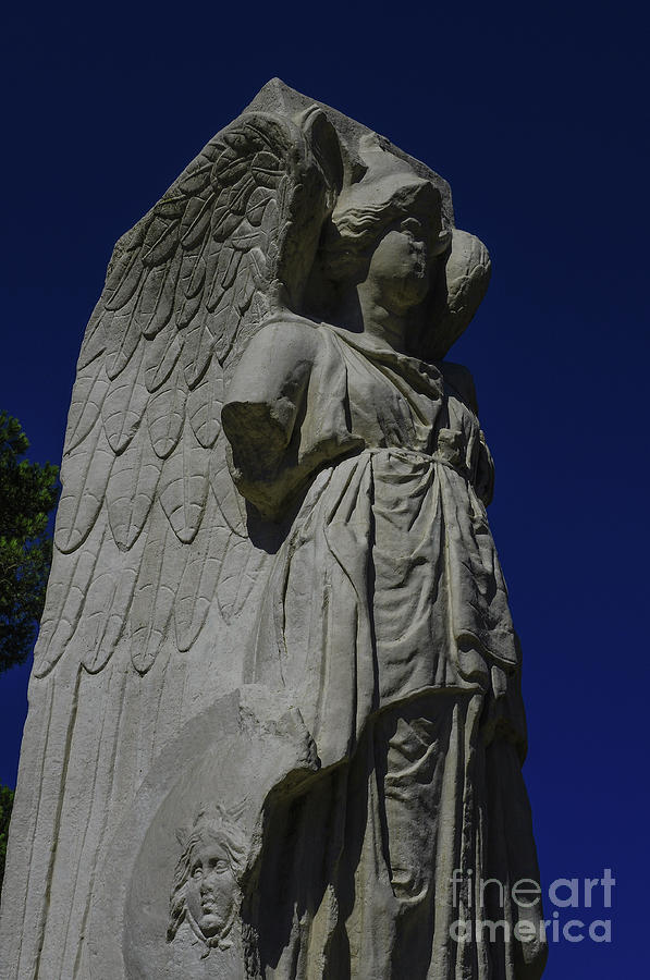 Minerva, Goddess Of Wisdom, Winged Victory Statue At Ostia Antica ...