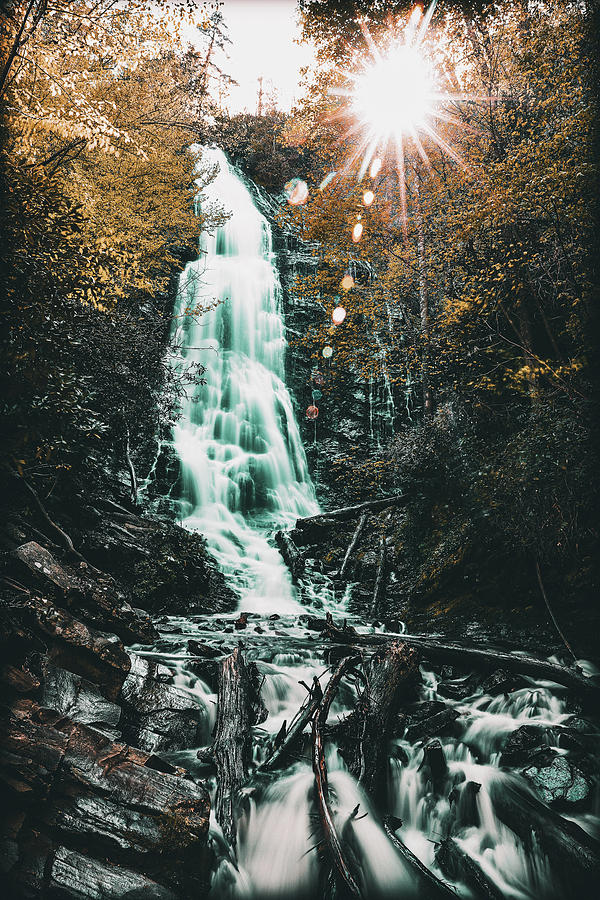 Mingo Falls Sunburst Photograph by Dan Sproul