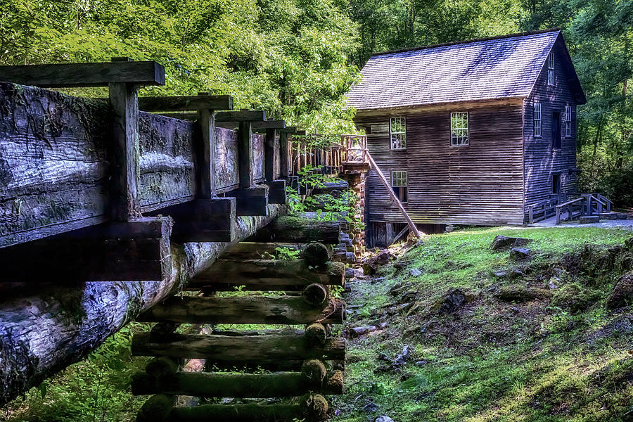 Architecture Photograph - Mingus Mill - Smoky Mountains by Susan Rissi Tregoning