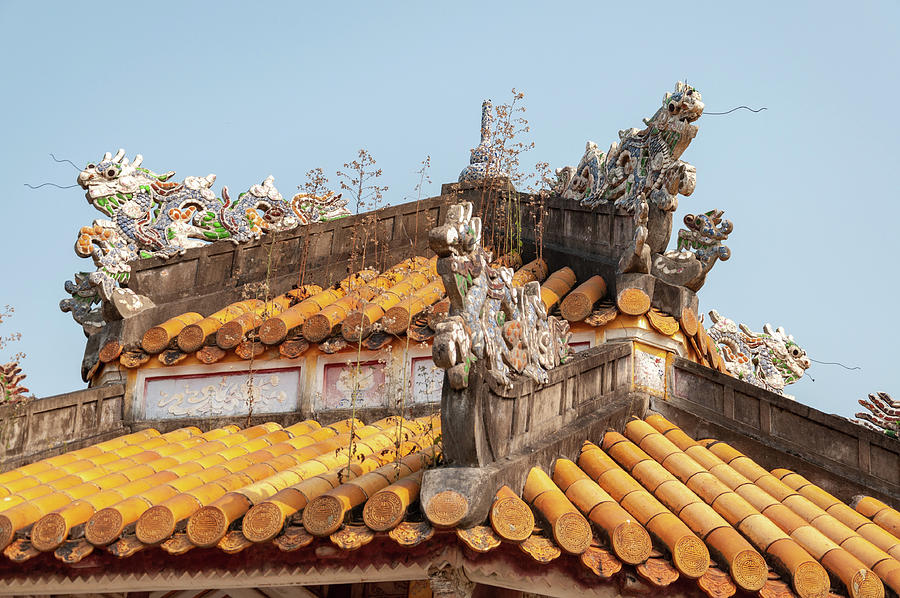Minh Mang Tomb Roof Photograph by Rob Hemphill