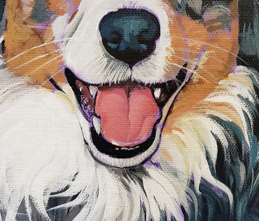 Mini Aussie 2 Mask Painting by Nadi Spencer