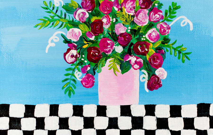 Mini Check 1 Painting by Beth Ann Scott Mini Check 1 Painting by Beth Ann Scott