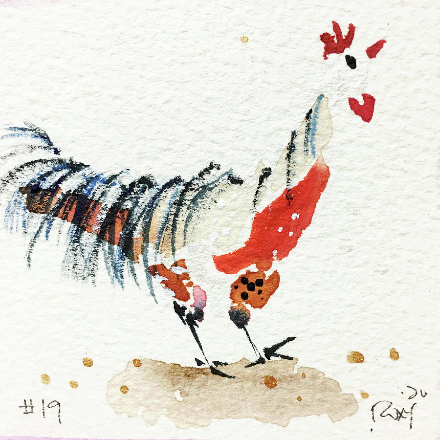 Mini Rooster 19 Painting