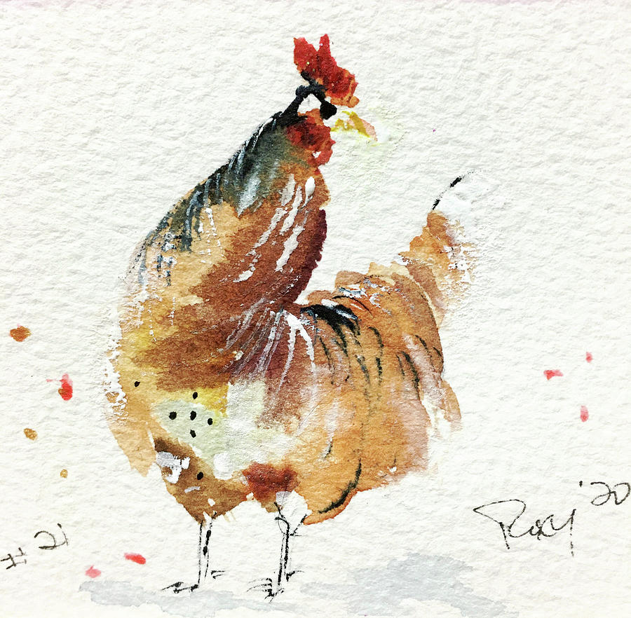 Mini Rooster 21 Painting