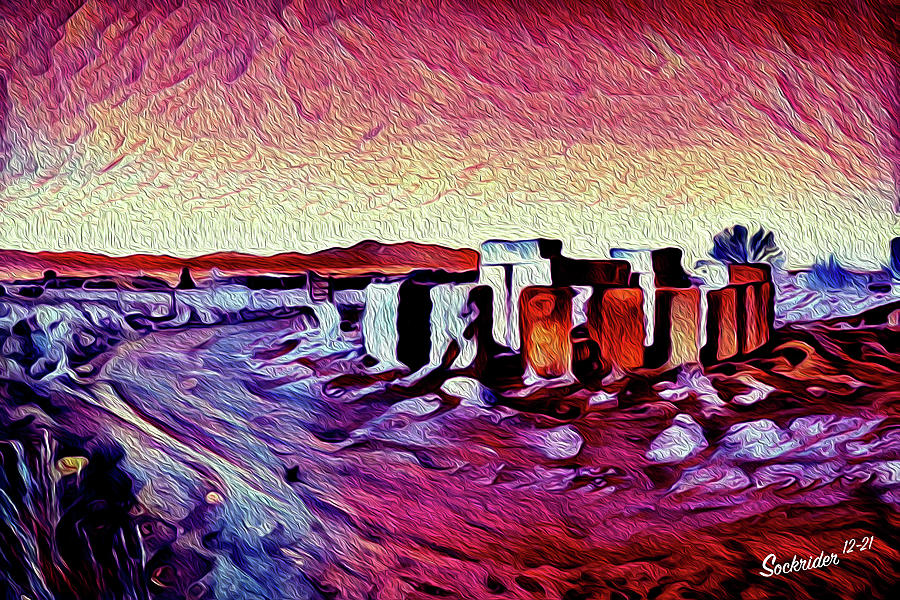 Mini Stonehenge Daydream Digital Art by David Sockrider