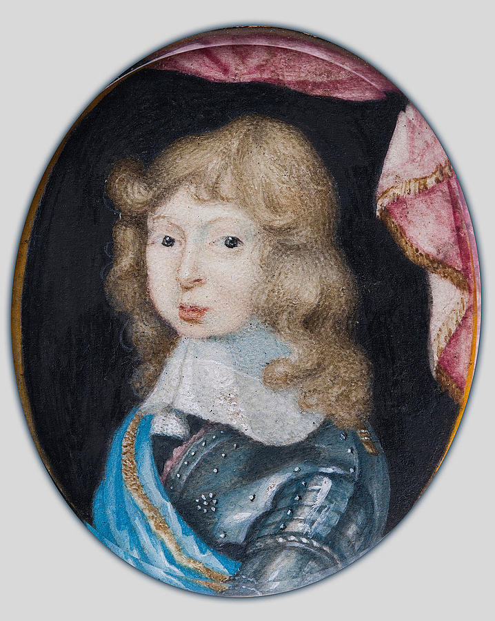 Miniature Portrait Of Charles XI, King Of Sweden 1660-1697, As A Child ...